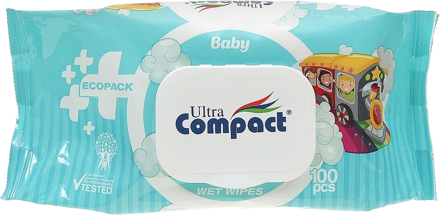 Chusteczki dla niemowląt 100 szt. - Ultra Compact Baby Ecopack Wet Wipes — Zdjęcie N1