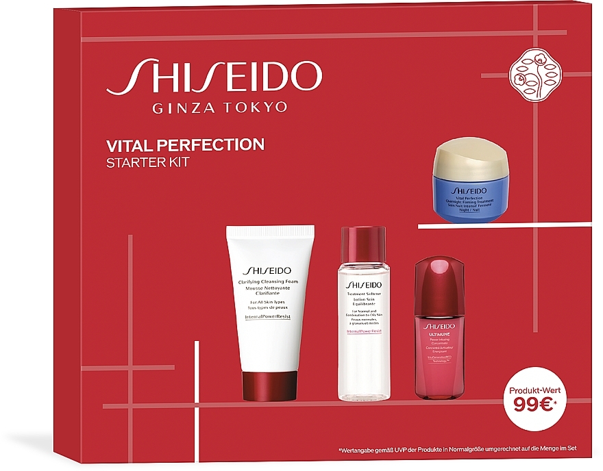 Zestaw - Shiseido Vital Perfection Starter Kit (f/cr/15ml + clean/foam/30ml + f/lot/30ml + f/conc/10ml) — Zdjęcie N1
