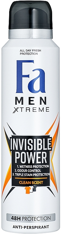Antyperspirant w sprayu dla mężczyzn - Fa Men Xtreme Invisible Antiperspirant Spray — Zdjęcie N2