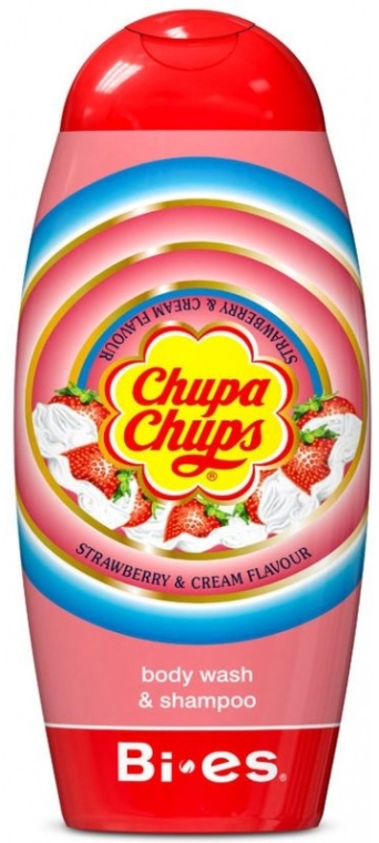 Bi-es Chupa-Chups Strawberry - Żel do mycia ciała i szampon 2 w 1 — Zdjęcie N1