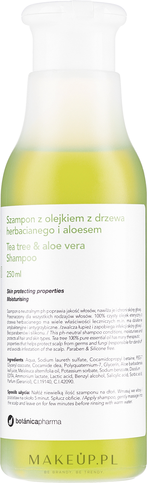 Szampon do włosów z olejkiem z drzewa herbacianego i aloesem - Botanicapharma Tee Tree & Aloe Shampoo — Zdjęcie 250 ml