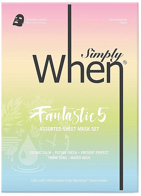 Zestaw - When Simply Fantastic Five Assorted Set (5xmask/23ml) — Zdjęcie N1