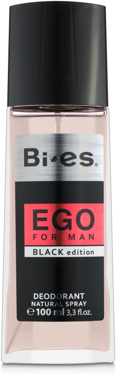 Bi-es Ego For Man Black Edition - Perfumowany dezodorant w atomizerze dla mężczyzn — Zdjęcie N1