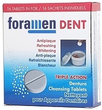 Tabletki do czyszczenia protez - Foramen Dent Triple Action Denture Cleansing Tablets — Zdjęcie N1