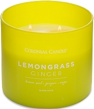 Kup Świeca zapachowa z trzema knotami - Colonial Candle Scented With Three Wicks Lemongrass Ginger