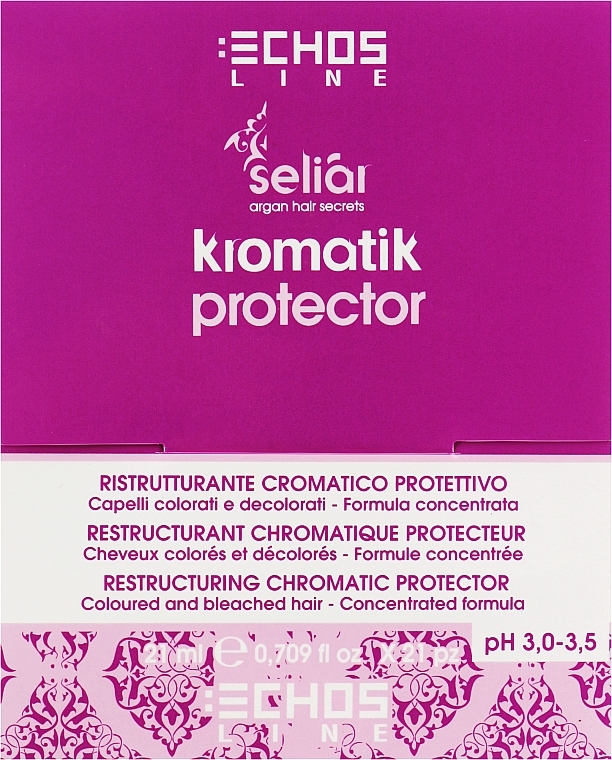 Restrukturyzujące serum chroniące włosy farbowane - Echosline Seliar Kromatik Protector — Zdjęcie N3