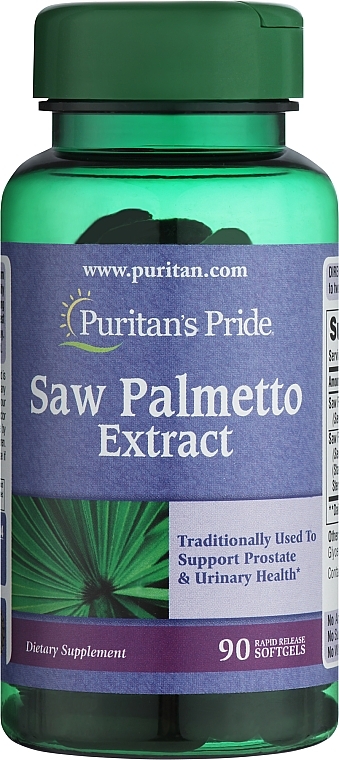 Suplement diety dla mężczyzn - Puritan's Pride Saw Palmetto Extract 1000 Mg — Zdjęcie N1