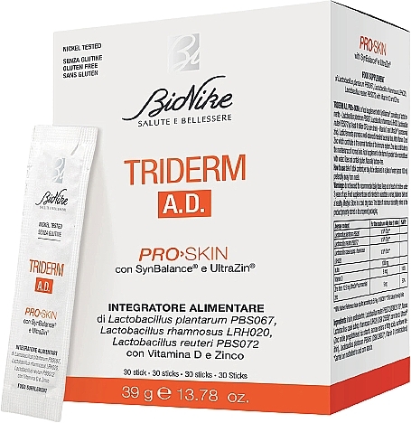 Suplement diety - BioNike Triderm A.D. Food Supplement — Zdjęcie N1