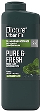 PRZECENA! Szampon-odżywka przeciw łupieżowi - Dicora Urban Fit Shampoo & Conditioner 2 In 1 Pure & Fresh * — Zdjęcie N1