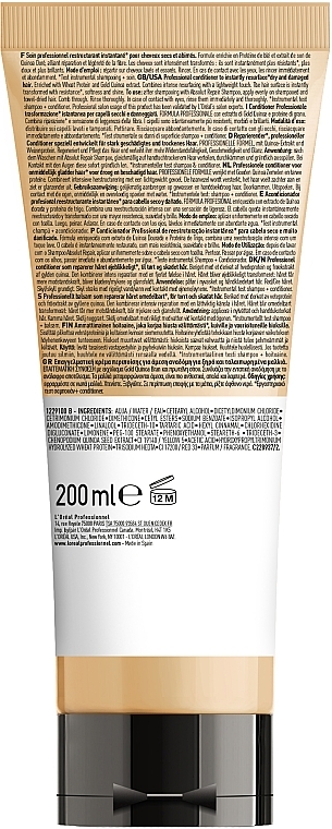 PRZECENA! Odżywka do włosów zniszczonych - L'Oreal Professionnel Serie Expert Absolut Repair Gold Quinoa +Protein Conditioner * — Zdjęcie N2