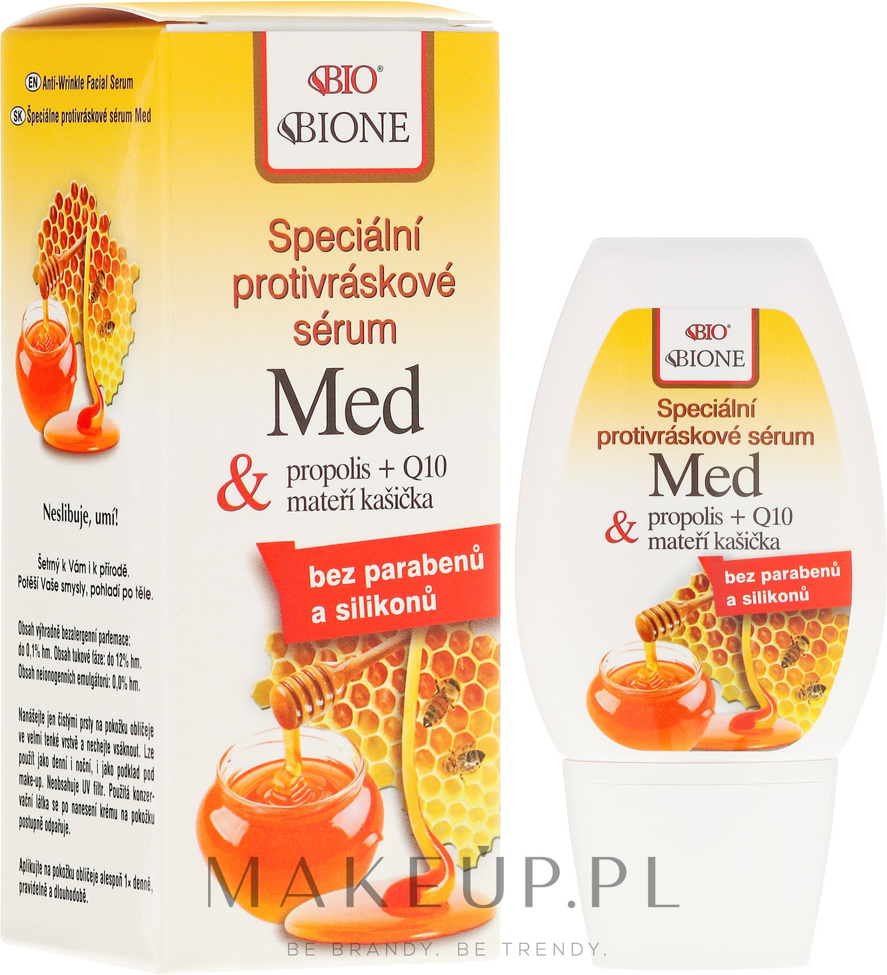 Serum do twarzy z mleczkiem pszczelim i koenzymem Q10 - Bione Cosmetics Honey + Q10 Serum — Zdjęcie 40 ml