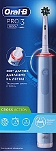 Elektryczna szczoteczka do zębów, niebieska - Oral-B Pro 3 3000 Blue — Zdjęcie N1