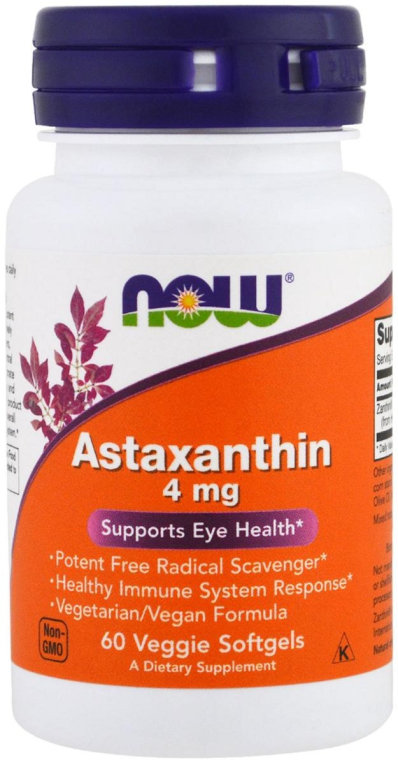 Astaksantyna na zdrowe oczy i układ nerwowy - Now Foods Astaxanthin — Zdjęcie N1