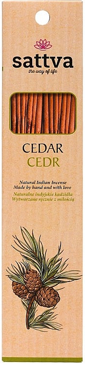 Naturalne indyjskie kadzidła Cedr - Sattva Cedr — Zdjęcie N1