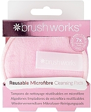 Silikonowe gąbki do mycia twarzy - Brushworks Reusable Microfibre Cleansing Pads — Zdjęcie N1