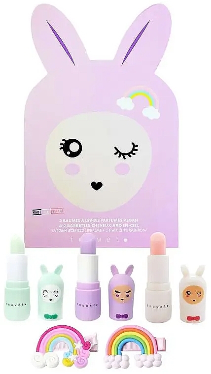 Zestaw - Inuwet Bunny Deluxe Set (l/balm/3x3.5g + h/clips/x2) — Zdjęcie N1