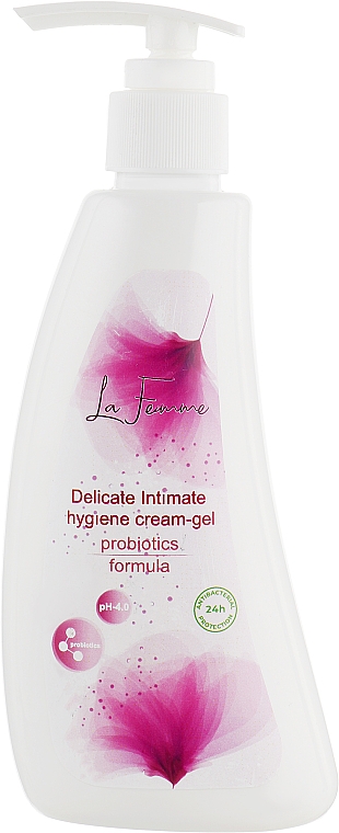 Delikatny krem-żel do higieny intymnej z probiotykami - J’erelia LaFemme Delicate Intimate Hygiene Cream-gel Probiotics Formula — Zdjęcie N1