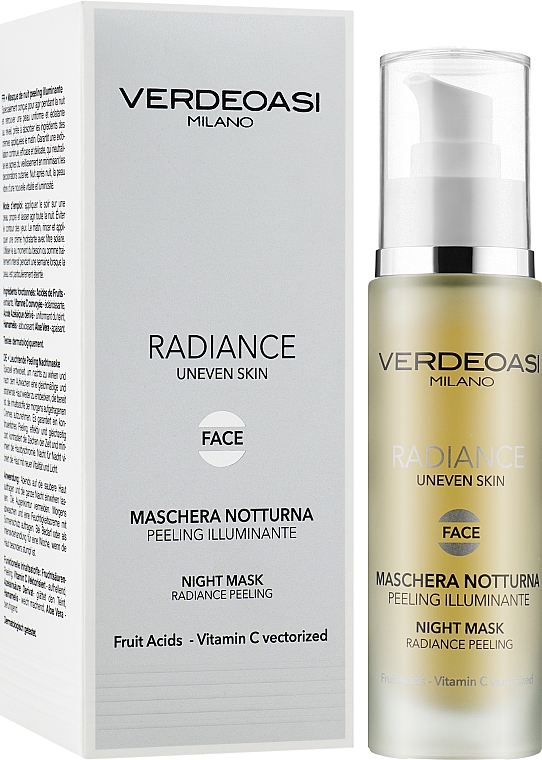 Rozświetlająca maska do twarzy na noc - Verdeoasi Radiance Night Mask Peeling — Zdjęcie N2