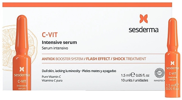 Intensywne, błyskawiczne serum upiększające - SeSDerma Laboratories C-Vit Intensive Serum Antiox Booster Flash Effect — Zdjęcie N1