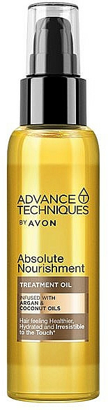 Odżywczy olejek do włosów Olej arganowy i kokosowy - Avon Advance Techniques Absolute Nourishment Treatment Oil — Zdjęcie N1