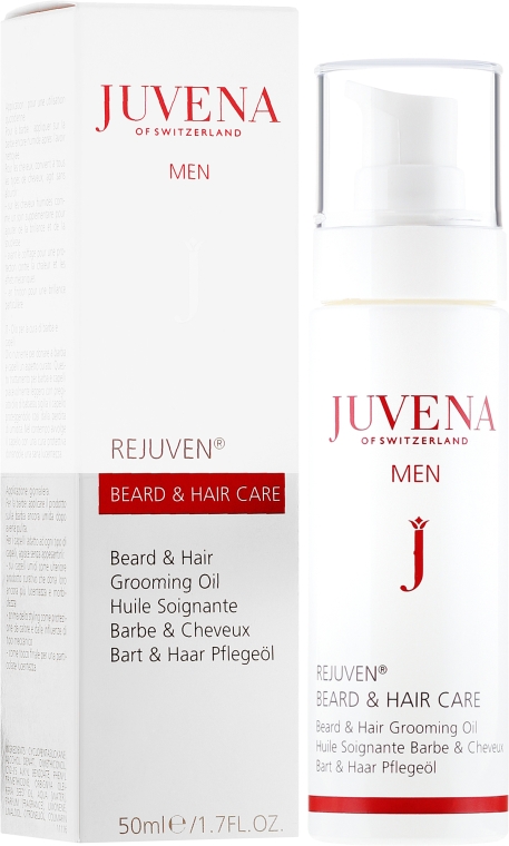 Olejek do brody i włosów dla mężczyzn - Juvena Rejuven Men Beard & Hair Grooming Oil — Zdjęcie N1