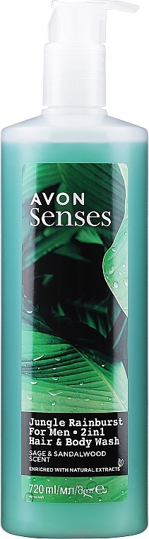 Żel do mycia ciała i włosów Jungle Rainburst - Avon Senses — Zdjęcie N3