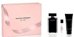 Narciso Rodriguez For Her - Zestaw (edt/100ml + edt/10ml + b/lot/75ml) — фото N2