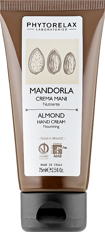 Nawilżający krem do rąk i paznokci - Phytorelax Laboratories Almond Hand Cream