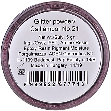Sypki brokat do twarzy - Aden Cosmetics Glitter Powder — Zdjęcie N2