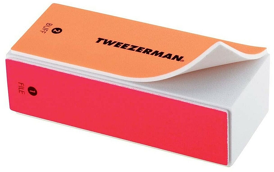 Polerka do paznokci - Tweezerman 4-In-1 Smooth & Shine Block Neon File Buff — Zdjęcie N1