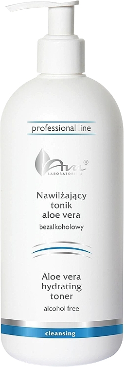 Bezalkoholowy nawilżający tonik do twarzy z aloesem - Ava Laboratorium Professional Line Hydrating Toner — Zdjęcie N1