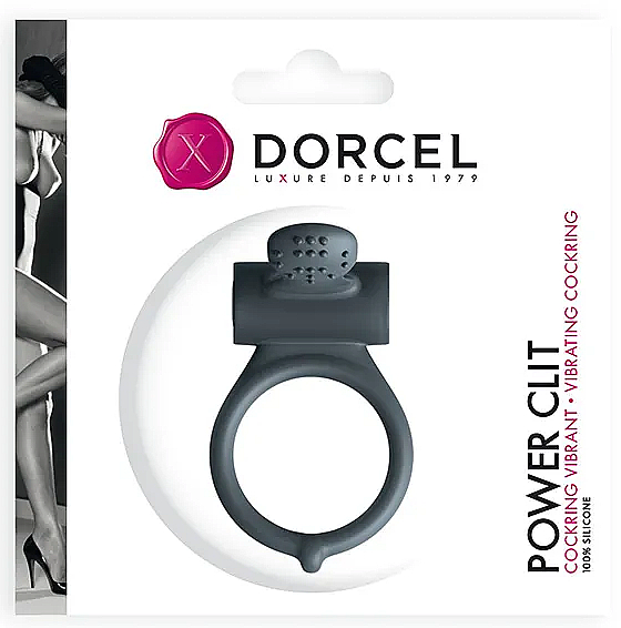 Pierścień erekcyjny - Marc Dorcel Power Clit Black