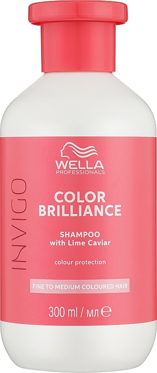 Ochronny szampon do włosów farbowanych, cienkich i normalnych - Wella Professionals Invigo Brilliance Fine Hair Shampoo — Zdjęcie N2
