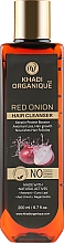 Naturalny ajurwedyjski szampon bez siarczanów z czerwonej cebuli na wzmocnienie i wzrost włosów - Khadi Organique Red Onion Hair Cleanser — Zdjęcie N2
