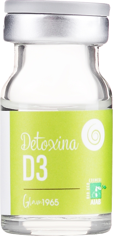 Wzmacniająca odżywka przeciw wypadaniu i przetłuszczaniu się włosów w ampułkach - Glam1965 Detoxina D3 — Zdjęcie N2
