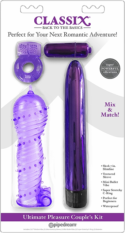 Wibrator dla par, fioletowy - Pipedream Ultimate Pleasure Couples Purple — Zdjęcie N1