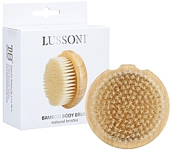 Bambusowa szczotka z włosiem dzika do masażu ciała - Lussoni Bamboo Natural Body Brush — Zdjęcie N1