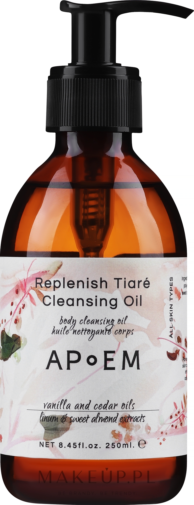 Olejek oczyszczający do twarzy - APoEM Replenish Tiare Cleansing Oil — Zdjęcie 250 ml