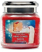 Świeca zapachowa w słoiku - Village Candle Here Comes Santa — Zdjęcie N1