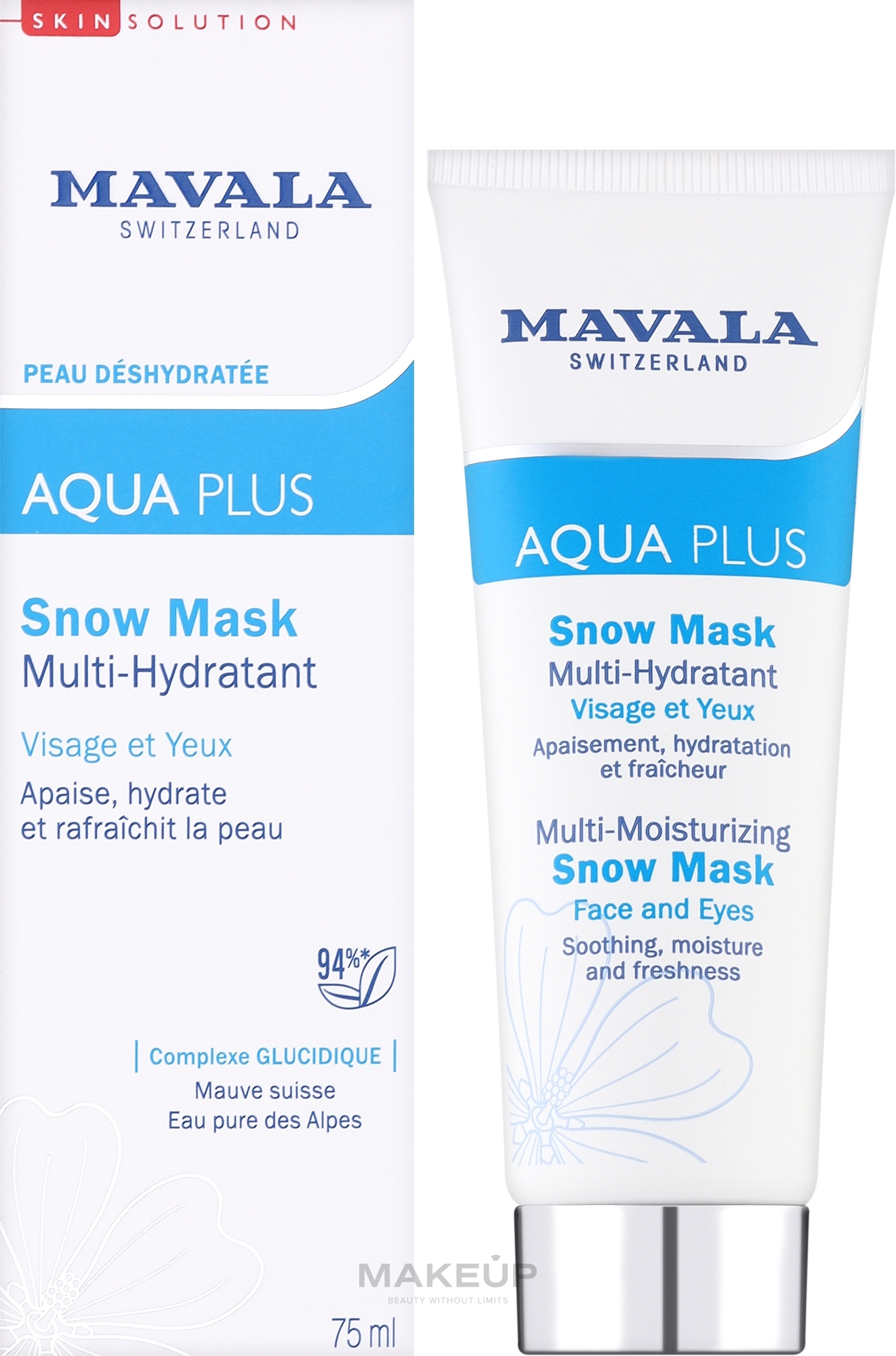 Multi-nawilżająca maska - Mavala Aqua Plus Multi-Moisturizing Snow Mask — Zdjęcie 75 ml