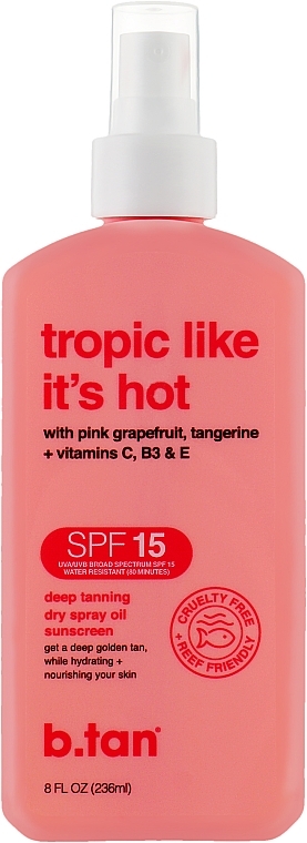 Olejek do opalania SPF 15 Tropic Like It's Hot - B.tan Tanning Oil — Zdjęcie N1
