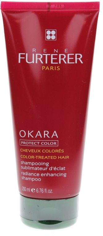 Nabłyszczający szampon do włosów farbowanych - Rene Furterer Okara Sublimateur Protect Color Shampoo