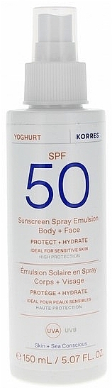 Emulsja twarzy i ciała - Korres Yoghurt Face and Body Sunscreen Emulsion SPF 50  — Zdjęcie N1