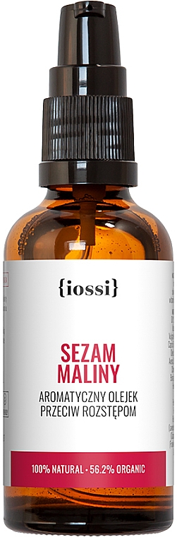 Aromatyczny olejek przeciw rozstępom Sezam i malina - Iossi  — Zdjęcie N1