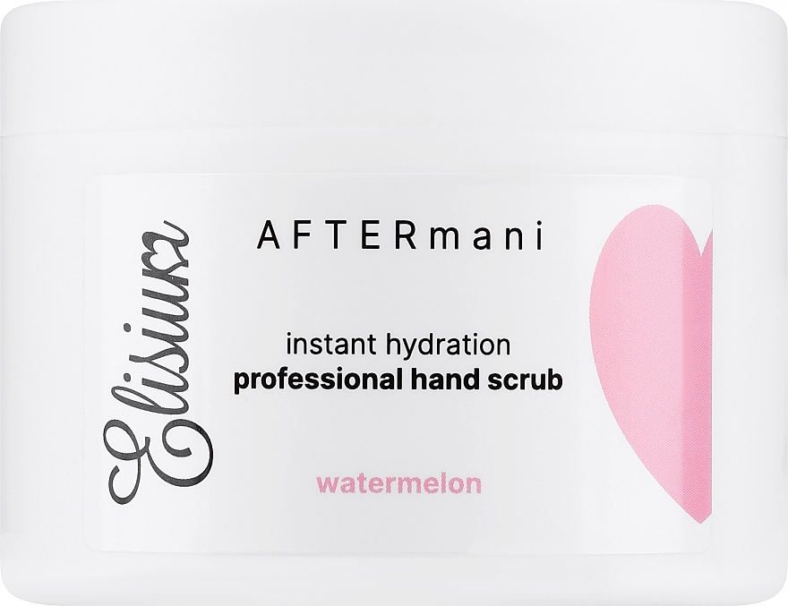 Nawilżający peeling do rąk z aromatem arbuza - Elisium AFTERmani Instant Hydration Professional Hand Scrub Watermelon — Zdjęcie N1
