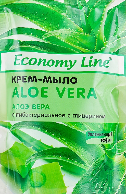 Antybakteryjne krem-mydło w płynie Aloe vera - Economy Line Aloe Vera Cream Soap