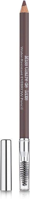 Wodoodporna kredka do brwi z grzebykiem - Miss Claire de Luxe Water-Resistant Eyebrow Pencil — Zdjęcie N1