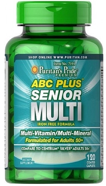 Multiwitaminy i minerały 50+ - Puritan's Pride ABC PLUS Senior Multivitamin — Zdjęcie N1