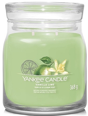 Świeca zapachowa w słoiku Vanilla Lime, 2 knoty - Yankee Candle Singnature  — Zdjęcie N1