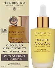 Przeciwzmarszczkowy naturalny olejek arganowy do twarzy, szyi i włosów - Athena's Erboristica Argan Oil — Zdjęcie N2